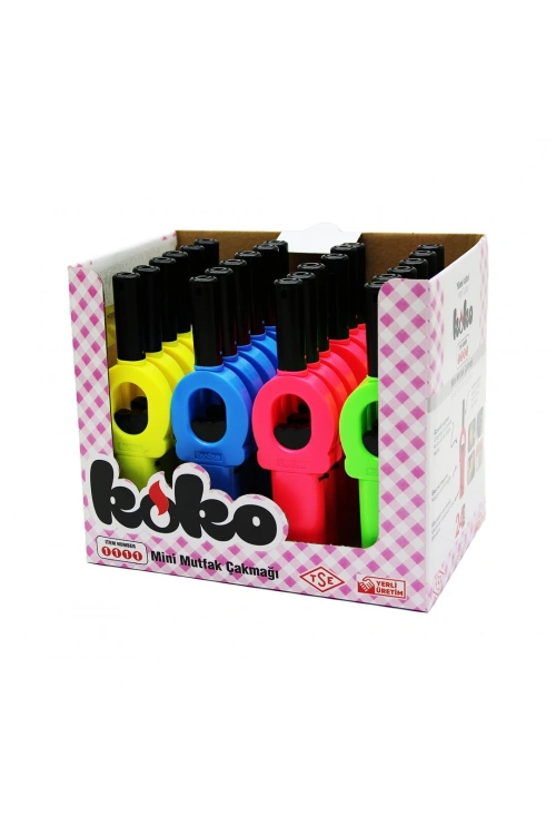 Egonex Koko-1111 Renkli Plastik Ocak Mutfak Çakmak*24x12
