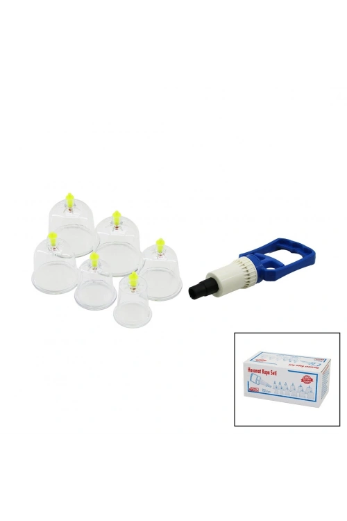Egonex Krt-1012 ( 6pcs ) Hacamat Kupa Masaj Seti ( Pompa: 1ad + No-7: 2ad & No-6: 2ad & No-5: 1ad & No-4: 1ad ) Mika Kristal Pls.*40