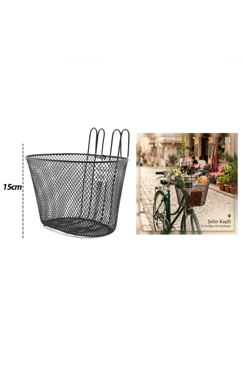 Egonex Ksmart K-4629 Bisiklet Sepeti Metal ( 24x15cm )*30=k
