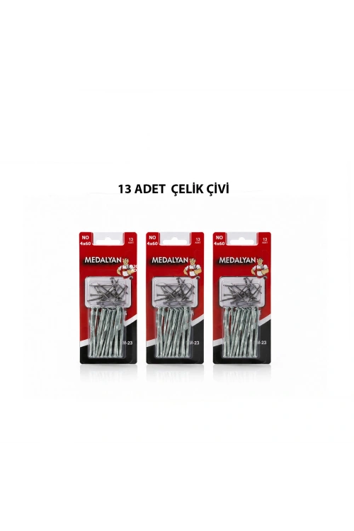 Egonex Medalyan Dl-23 ( 4x60 ) ( 13pcs ) ( Beton ) Çelik Çivi ( 18pcs )*12x12