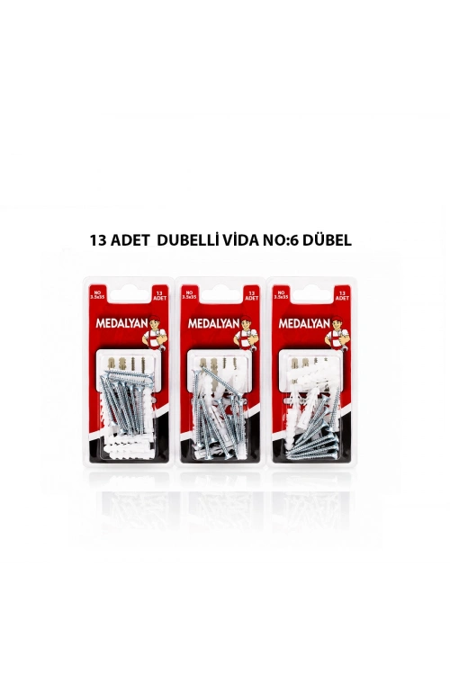 Egonex Medalyan Dl-32 ( 3.5x35 ) ( 13pcs ) Dübelli Vida*12x12