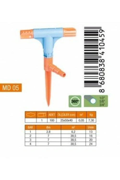 Egonex Medalyan Md-05 ( 2li  & T ) ( Normal ) Sprınk Fiskiye*10x10