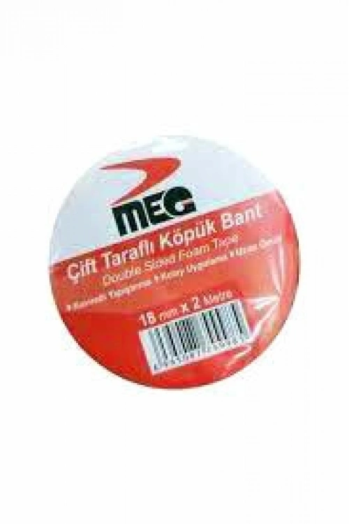Egonex Meg  ( 18mm X 2mt ) ( Köpük Bant ) Çift Taraflı*25x24