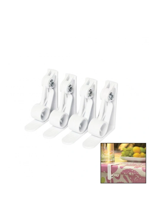 Egonex Melody Houseware M-401 ( 4pcs ) Plastik & Yaylı Masa Örtüsü Mandalı Kıskacı*70