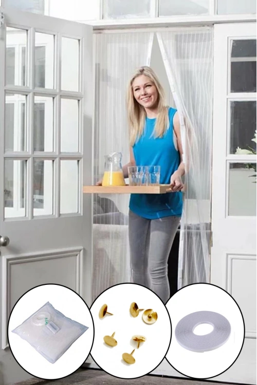 Egonex Mıknatıslı Kapı Sinekliği Tül Perde 105 X 210 Cm