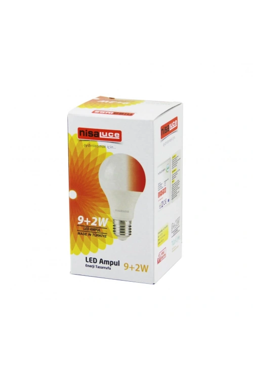 Egonex Nisaluce Eamp-074/bk ( 9+2w E27 ) ( Beyaz-kırmızı ) Led Ampul*10x10
