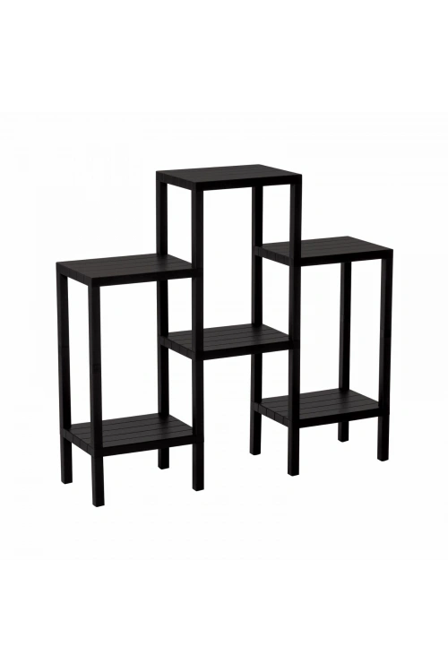 Egonex Ombeg Om-0150-1108-0008 ( 6 ( Düz ) Raflı & Siyah ) Modüler Ünite Plastik*4
