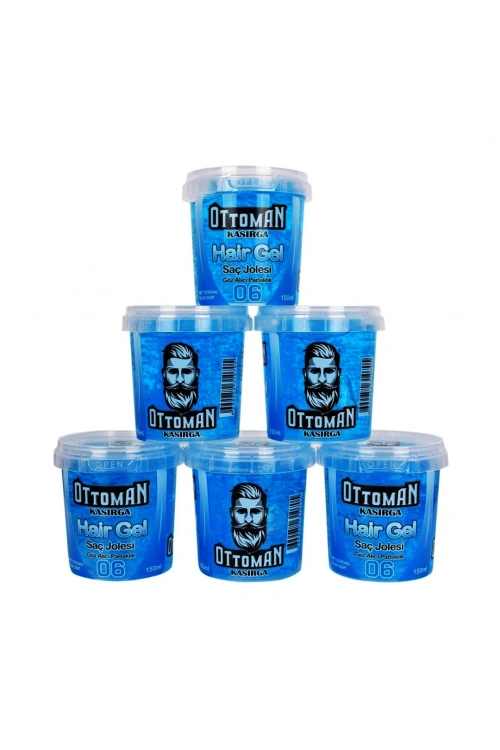 Egonex Ottoman Kasırga ( 150ml ) ( Mavi ) ( Islak Sert ) Saç Jölesi*6x16
