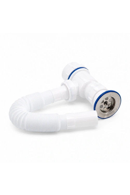 Egonex Özbest Hope ( Lüx Paslanmaz ) Taşlı Körüklü Lavabo Sifon*50