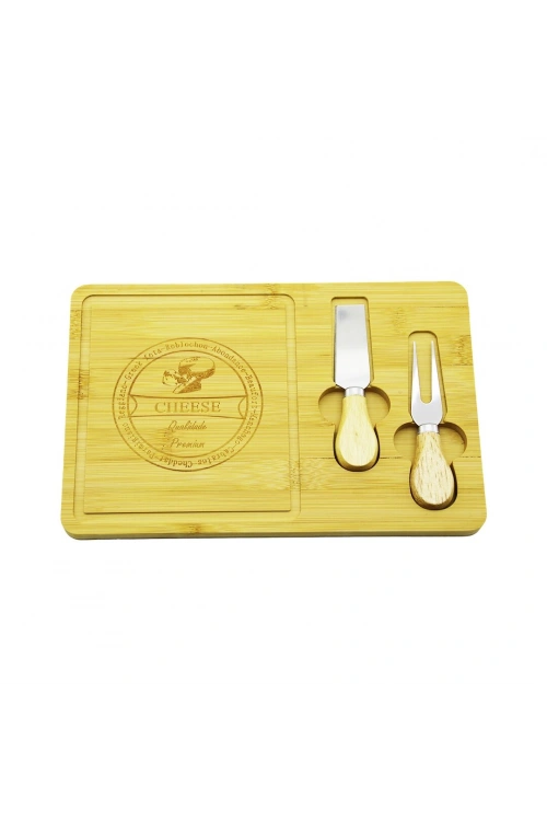 Egonex Pablıto Home Pbt-330 (bıçak Sağ) (ahşap Bambu) Kahvaltı Peynir Sunum Pano (2peynir Bıçak=ahşap Saplı)(19x29cm &1.5cm)*36