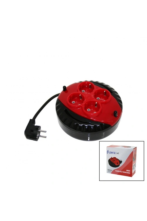 Egonex Pera Wt-730023 ( 3mt ) ( Mini Makaralı ) Uzatma Kablo ( 3x1.5mm )*20