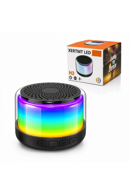 Egonex Platoon Pl-4675 ( Bt & Sd & Usb Şarjlı) ( Rgb Işıklı ) Bluetooth Wireless Speaker Hoparlör ( 3w )*100