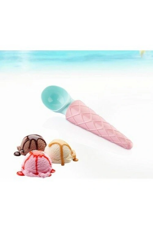 Egonex Qlux L-00613 ( Renkli Plastik ) Dondurma & Kornet Kaşık*24x2