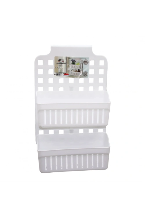 Egonex Qlux L-00778 Twin 2 Sepetli Askılı Kademeli Organizer*16=k