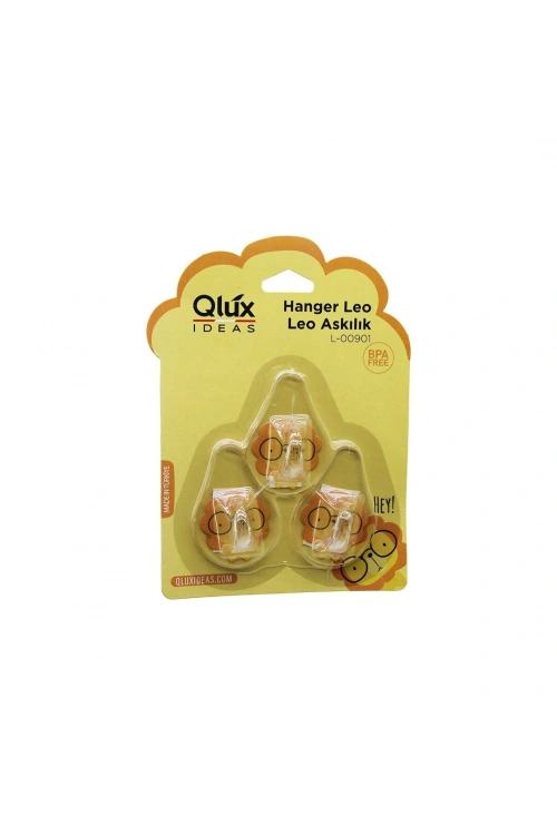 Egonex Qlux L-00901 ( 3pcs ) Leo Askı ( Şeffaf Askı ) ( Yapışkanlı Montaj )*20x2