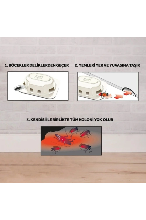 Egonex Raid ( 6pcs ) Hamam Böcek Yemi ( Kokusuz & Pratik & 3 Ay Etkili )*12=k