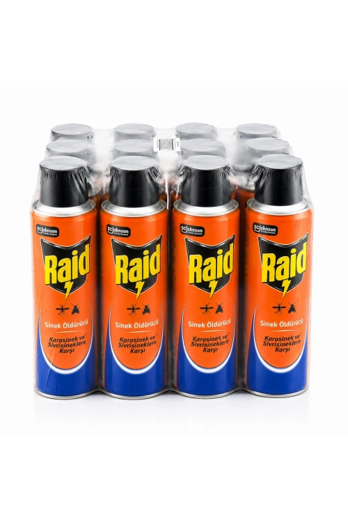 Egonex Raid ( Sprey= Kokusuz ) Karasinek & Sivrisinek Öldürücü & Savar İlaç Sprey ( 300ml )*12x4