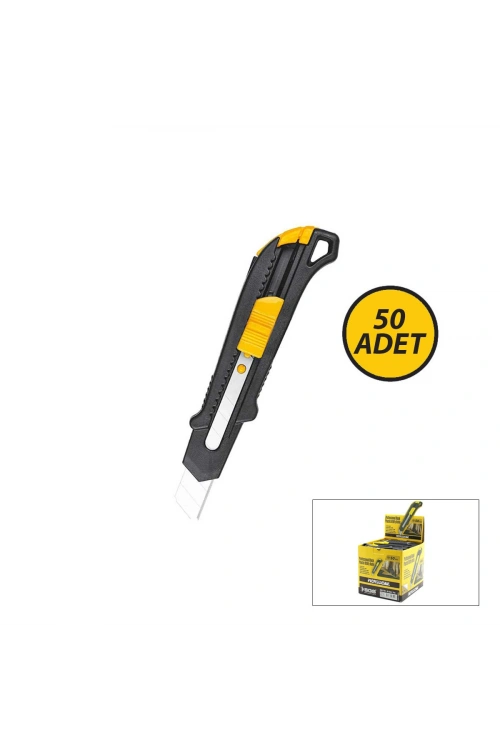 Egonex Sgs Tools Sgs-1795 ( 50pcs ) ( Siyah ) ( Plastik Gövde ) Falçata Maket Bıçak*50x8