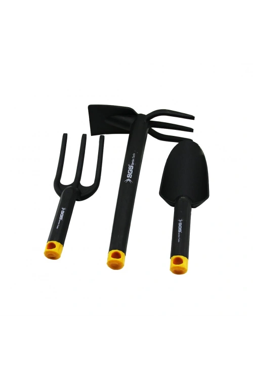 Egonex Sgs Tools Sgs-3120 ( 3pcs ) ( Plastik & Siyah ) Çapa Bahçe Seti ( Tırmık & Çapa & Kürek )*6=k