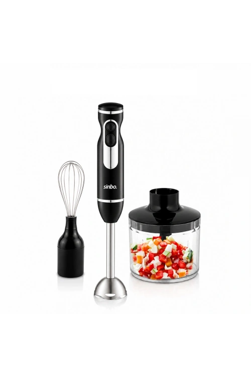 Egonex Sinbo Shb-7529 ( 2hız Ayar & Paslanmaz Çelik Bıçak ) El Multi Blender Seti ( 700ml Hazneli )*4
