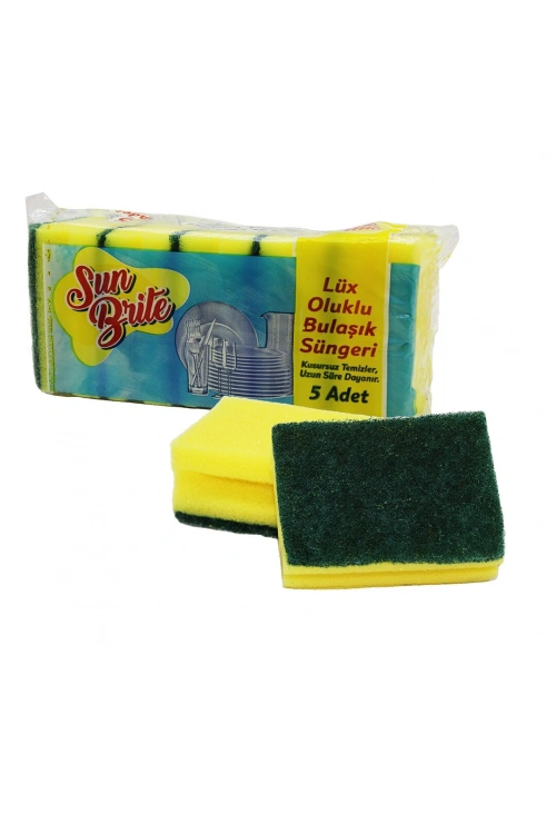 Egonex Sun Brite ( 5pcs ) Oluklu Bulaşık Süngeri*80=k