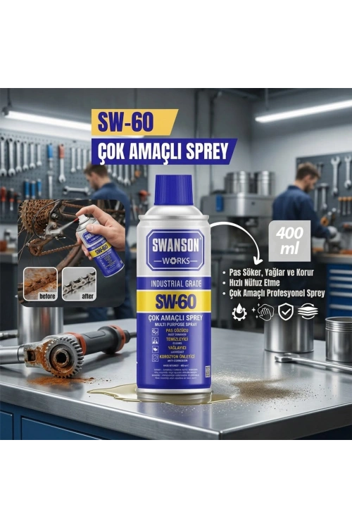 Egonex Swanson Works Sw-60 Çok Amaçlı Yağlayıcı Sprey ( 400ml )*24=k