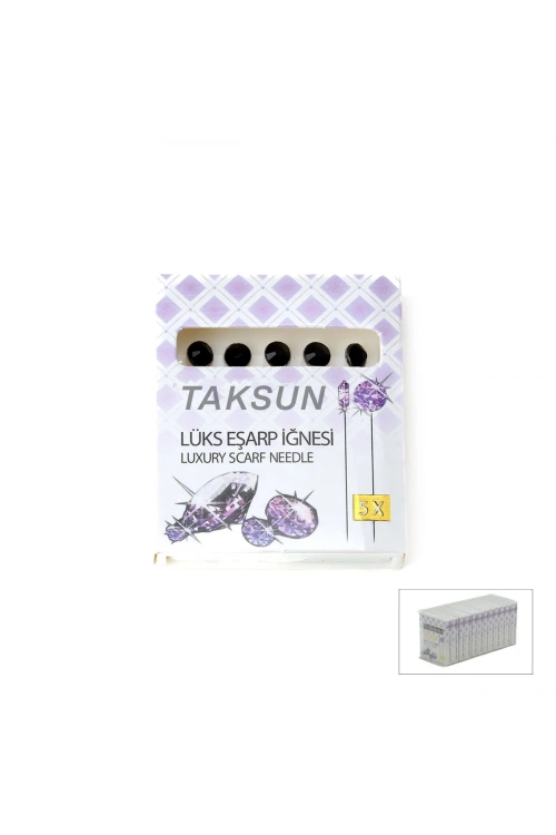 Egonex Taksun ( 5pcs ) ( Beyaz ) ( Lux ) Başörtü & Eşarp İğnesi*12x100