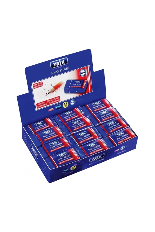 Egonex Trix T-185 Mavi Sınav Silgisi ( Toz Bırakmaz )*24x50