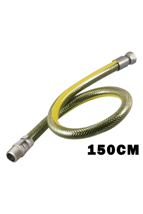 Egonex Turconn ( 150cm  ) ( Doğalgaz Hortumu ) Flex Çelik Örgülü*25
