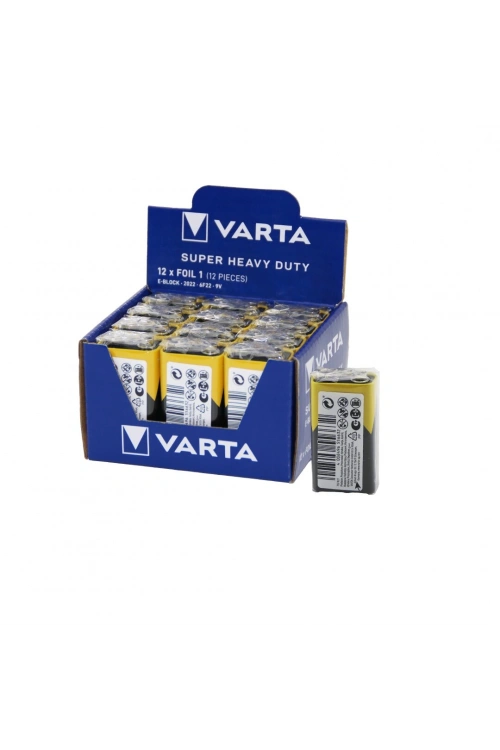 Egonex Varta 6f-22 ( 9 Volt ) Pil ( E-block ) ( 12pcs )*1x18