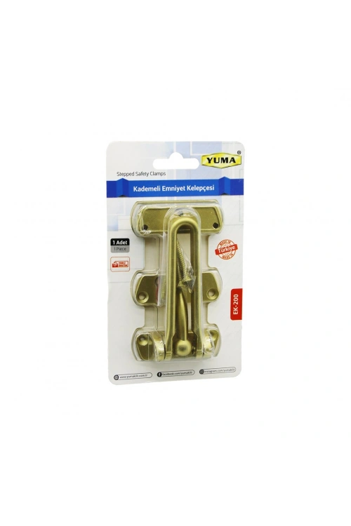 Egonex Yuma Ek-200 -701 ( Sarı ) Çelik Kapı Emniyet Kelepçe*60