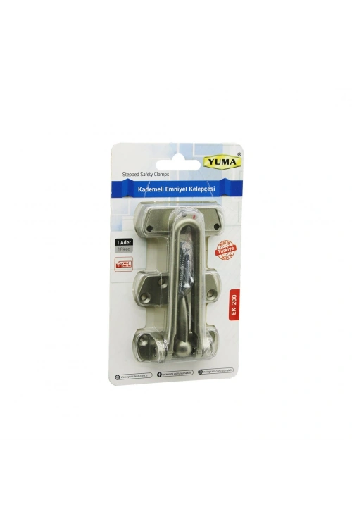 Egonex Yuma Ek-200 -702 ( Krom ) Çelik Kapı Emniyet Kelepçe*60