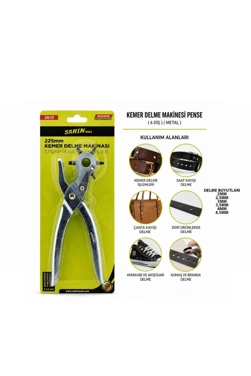 Emg Group Hrd-79 ( 6 Diş ) ( Metal ) Kemer Delme Makinesi Pense*60
