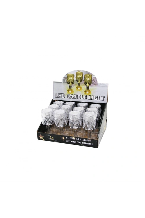 Enfa Ra-515 Kristal Damlalı Mumluk & Masa Lamba Mini Pilli*12x40