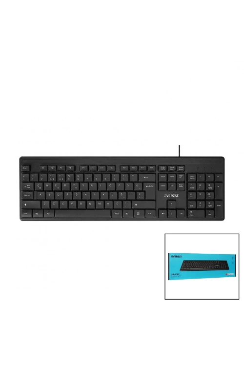 Everest Kb-1002 ( Usb Kablolu ) Klavye ( Q Kalvye ) 130cm Kablo*20