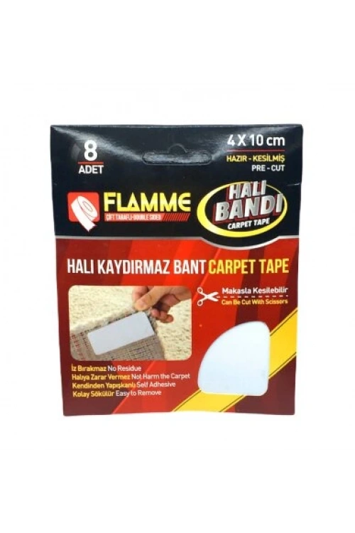 Flamme-2116 ( 8pcs ) Halı Kaydırmaz ( Bant ) ( 4x10cm )*25x10