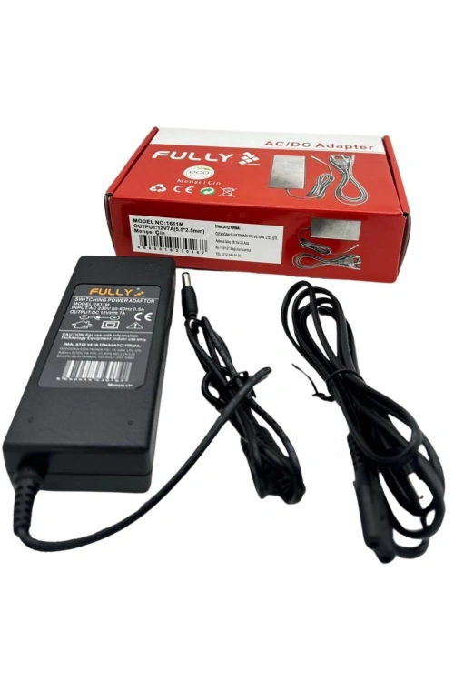 Fully 1611m 12 Volt - 7 Amper 5.5*2.5 Uçlu Plastik Kasa Masaüstü Adaptör