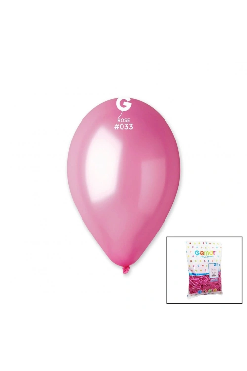 Gemar Gm-110-33 ( Metalik & Pembe ) Balon ( 11 & 28cm & 100pcs )*1x50