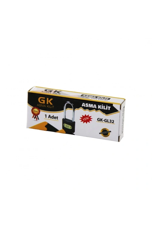 Gk Gk-gl32 ( 32mm & Gri ) ( Uzun Kancalı ) Asma Kilit*6x40
