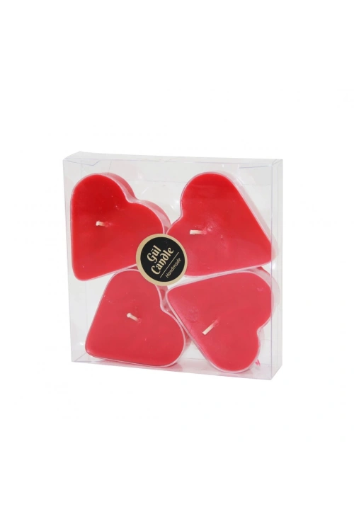 Gül Candle Gl-209 ( 4pcs Kalp & Kristal Kapsül ) Kokulu Mum Mix*34=k