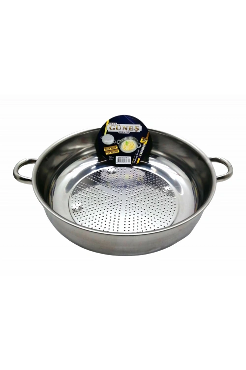 Güneş ( No-3 & 30cm ) ( Basık ) Süzek Metal Süzgeç*50