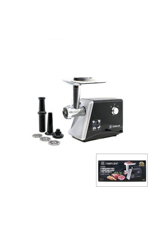 Harlem Gurme H-020 ( Siyah ) Elektrikli Et Kıyma Makinesi 2200w*2