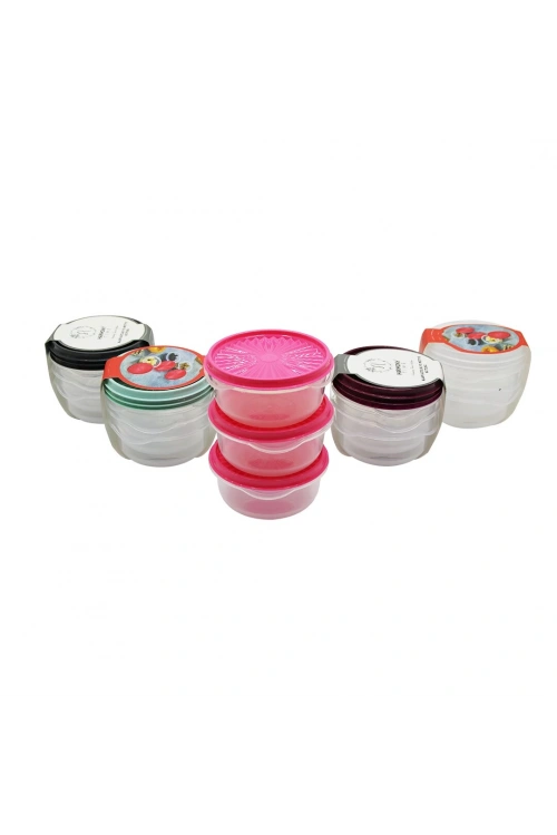 Harmony Tıme Ht-037 Plastik ( 3pcs & Yuvarlak ) Mini Kahvaltı Saklama Kabı*36=k