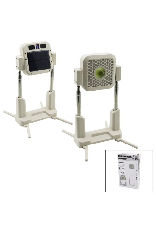 Hasuba Hs-247 Ch-23060-a (solarlı) (uzayan Ayak=30.3-165.5cm) Kamp Fener Projektör (usb Şarj& Powerbank) (askılıklı)*24