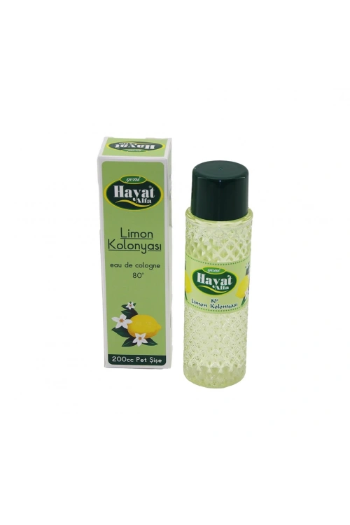 Hayat ( Kutulu ) ( 200cc ) ( Limon ) Kolonya ( 80° ) ( Pet Şişe )*12x4