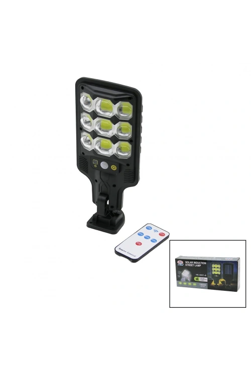 Hi Sheen Solar Inductıon Hs-8037-b (9 Led) (solar & Kumandalı) (sensörlü) Bahçe Kamp Lambası (18650 & 1200ma)*80