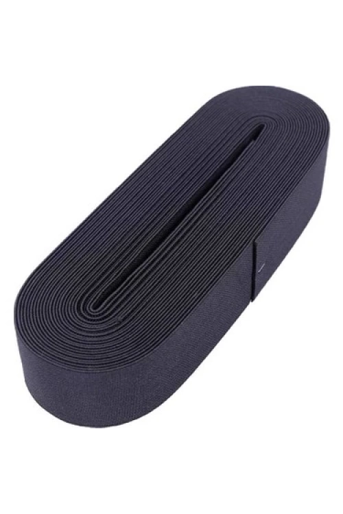 Huzur ( Siyah & 4cm ) Paça Lastik Yassı Geniş 10mt.*20