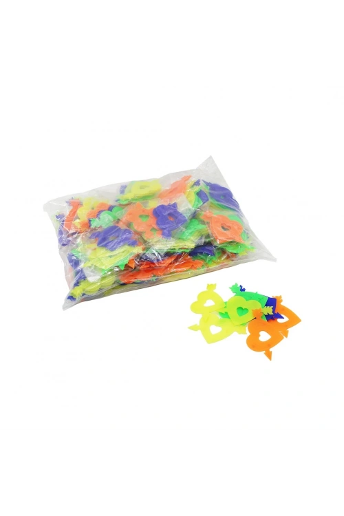 İbco ( Kalp Oklu ) ( 9pcs ) Bisiklet Süsü ( Renkli Plastik )*25x20