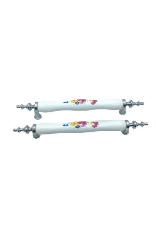 İbico-911 ( Orta & 13cm ) ( Krom ) Porselen Kulp*10x5
