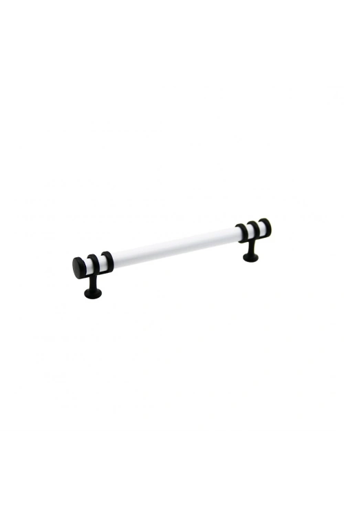 İbico-942 ( 12.8cm ) ( Yüzük Siyah & Kulp Beyaz ) Boru Çekmece Kulp*10x5